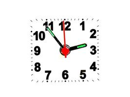 clock showing time on a white background photo