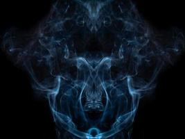 white smoke,  abstract on black background photo