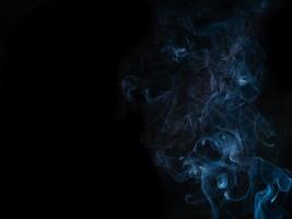 white smoke,  abstract on black background photo