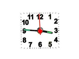 clock showing time on a white background photo