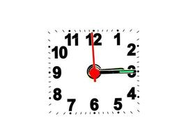 clock showing time on a white background photo