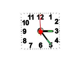 clock showing time on a white background photo