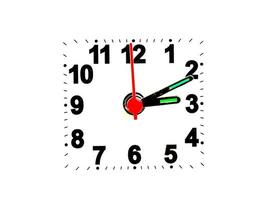 clock showing time on a white background photo