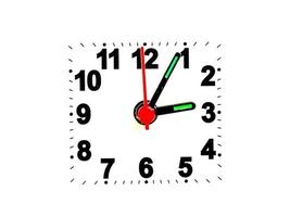 clock showing time on a white background photo