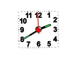 clock showing time on a white background photo