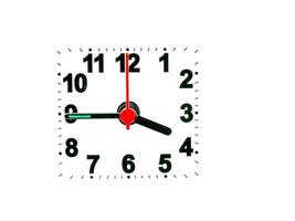 clock showing time on a white background photo