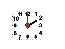 clock showing time on a white background photo