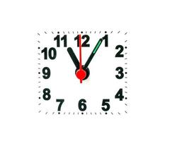 clock showing time on a white background photo