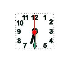 clock showing time on a white background photo