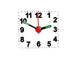 clock showing time on a white background photo