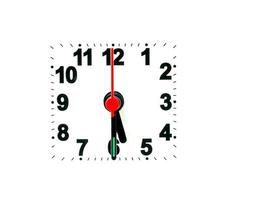 clock showing time on a white background photo