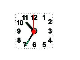 clock showing time on a white background photo