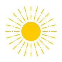 illustration of the sun with long rays vector