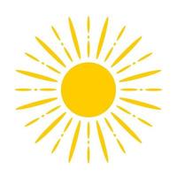 illustration of the sun with long rays vector