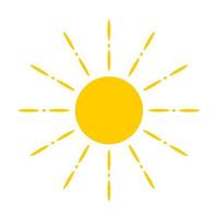 illustration of the sun with long rays vector