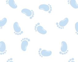 Drawn baby footprint. Pattern for children's decor, textiles. vector