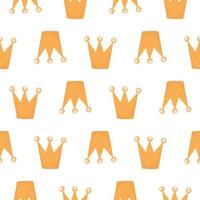 Pattern with golden crowns.Princess and queen crown. Pattern for fabric, textile, background. vector