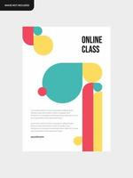 colorido curso clase aprendizaje minimalista simple moderno cartel plantilla vector