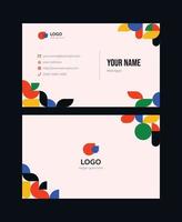 Colorful Sport Yoga Minimalist Simple Modern Identity Name Card Template vector
