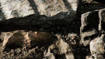 close up of rocky stones formation video