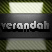 verandah word of iron on carbon photo