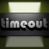 timeout word of iron on carbon photo