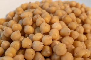 pile of cooked chickpeas legume or garbanzo beans photo