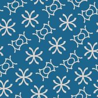 Abstract pattern with an ornament on a blue background vector