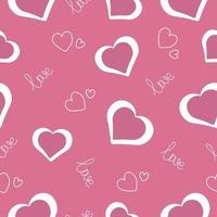 Romantic background with hearts and the inscription vector