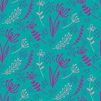 floral seamless pattern with wild flowers vector