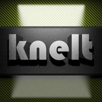 knelt word of iron on carbon photo