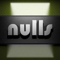 nulls word of iron on carbon photo