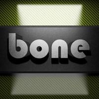 bone word of iron on carbon photo