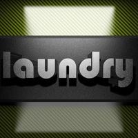 laundry word of iron on carbon photo