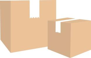 Delivery box packaging online shipping vector