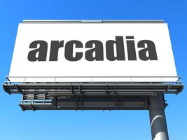 arcadia word on billboard photo