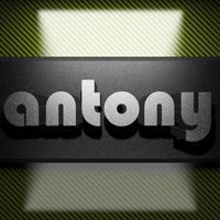 antony word of iron on carbon photo