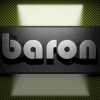 baron word of iron on carbon photo