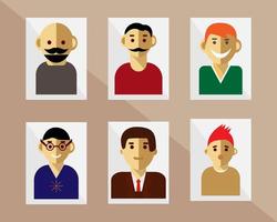 flat style avatars vector