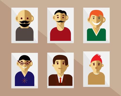 flat style avatars