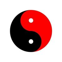 icono de signo de yin yang vector