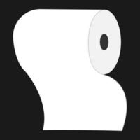 roll of toilet paper in a light tone against a dark background vector