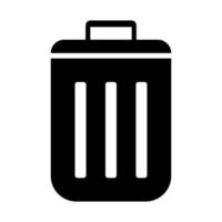 black bin in a circle vector