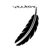 poultry feather pen vector