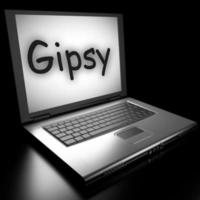 Gipsy word on laptop photo