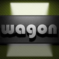 wagon word of iron on carbon photo