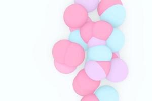 Gradient background with organic pink and blue shapes. Morphing colorful blobs. Vector 3d illustration. Liquid flowing colors for banner or sign design photo