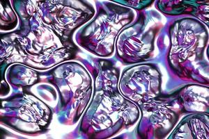 Abstract smooth liquid gradient 3d background. Flowing violet and purple fluid surface with folds