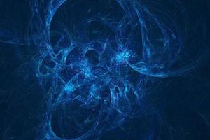 Abstract futuristic wavy shapes design element on dark blue background photo