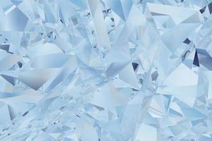Trendy digital blue polygonal kaleidoscope crystal background three dimensional visualisation photo